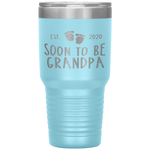 Soon To Be Grandpa Est 2020 Foot Print Family Pregnancy Gift Tumbler Tumblers dad, family- Nichefamily.com