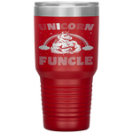 Unicorn Funcle Gift Rainbow Father's Day Tumbler Tumblers dad, family- Nichefamily.com