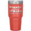 Gender Reveal  Pink Or Blue Grandpa, Pa, Loves You Tumbler Tumblers dad, family- Nichefamily.com