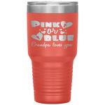 Gender Reveal  Pink Or Blue Grandpa, Pa, Loves You Tumbler Tumblers dad, family- Nichefamily.com