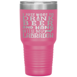 Labrador Dad Funny Father's Day Lab Retriever Dog Beer Tumbler Tumblers dad, family- Nichefamily.com