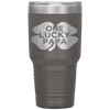 Vintage One Lucky Papa St Patricks Day Irish For Dad Father Tumbler Tumblers dad, family- Nichefamily.com