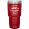 Father's Day Truck Driver Tough Enough Female Trucker Crazy Tumbler Tumblers dad, family- Nichefamily.com