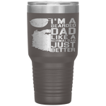 Bearded Dad Funny Beard Humor Father's Day Gift Idea Tumbler Tumblers dad, family- Nichefamily.com