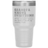 Grandpa Know Everything - Grandpa Gift Tumbler Tumblers dad, family- Nichefamily.com