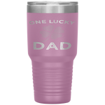 One Lucky Dad - St Patricks Day Retro Father Gift Tumbler Tumblers dad, family- Nichefamily.com