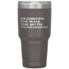 GrandPaw the man the myth te influence gift grandpa Tumbler Tumblers dad, family- Nichefamily.com