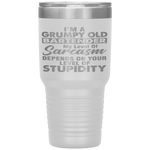 I Am A Grumpy Old BARTENDER  Father's Day Tumbler Tumblers dad, family- Nichefamily.com