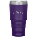 Father's Day Fishing Gift Heartbeat Fisherman Grandpa Tumbler Tumblers dad, family- Nichefamily.com