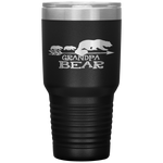 Red Plaid Grandpa Bear Two Cubs Matching Buffalo Pajama Xmas Tumbler Tumblers dad, family- Nichefamily.com