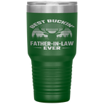 Best Buckin' Father in law Ever Deer Hunting bucking Funny Tumbler Tumblers dad, family- Nichefamily.com