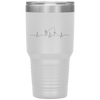 Father's Day Fishing Gift Heartbeat Fisherman Grandpa Tumbler Tumblers dad, family- Nichefamily.com