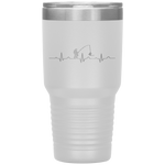 Father's Day Fishing Gift Heartbeat Fisherman Grandpa Tumbler Tumblers dad, family- Nichefamily.com