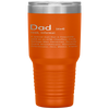 Dad Definition Father's Day Funny Mens Hilarious Adult Humor Tumbler Tumblers dad, family- Nichefamily.com