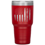 God Family Steelers Pro Us Flag Father's Day Dad Gift Tumbler Tumblers dad, family- Nichefamily.com