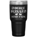 Double Blessed Grandpa Of Twins Grandfather Gift Tumbler Tumblers dad, family- Nichefamily.com