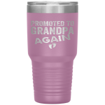 Promoted to Grandpa Again Dad Pregnancy Announcement Funny Tumbler Tumblers dad, family- Nichefamily.com