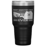 Best Samoyed Dad Ever Retro Vintage Father's Day Gift Tumbler Tumblers dad, family- Nichefamily.com