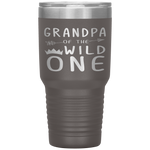 Grandpa Of The Wild One Thing Birthday Tumbler Tumblers dad, family- Nichefamily.com