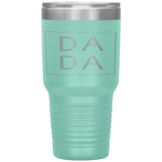 Distressed Dada Funny Retro Father's Day Tumbler Tumblers dad, family- Nichefamily.com