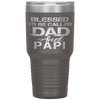 Blessed Papi and Dad Christian Father's Day Tumbler Tumblers dad, family- Nichefamily.com