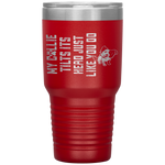 My Collie Tilts Its Head Cute Collie Lover Father Day Gifts Tumbler Tumblers dad, family- Nichefamily.com