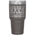 Labrador Dad Funny Father's Day Lab Retriever Dog Beer Tumbler Tumblers dad, family- Nichefamily.com