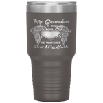 My Grandpa Is Guardian Angel He Watches Over Back Tumbler Tumblers dad, family- Nichefamily.com