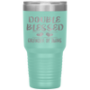 Double Blessed Grandpa Of Twins Grandfather Gift Tumbler Tumblers dad, family- Nichefamily.com