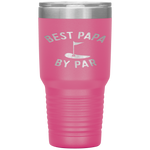 Best Papa By Par Funny Golf Father's Day Grandpa Gift Tumbler Tumblers dad, family- Nichefamily.com