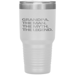 GRANDPA THE MAN THE MYTH THE LEGEND Father's Day Gift Men Tumbler Tumblers dad, family- Nichefamily.com