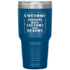Mens Awesome Grandpas Have Tattoos And Beards Tumbler Tumblers dad, family- Nichefamily.com