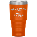 Best Papa By Par Funny Golf Father's Day Grandpa Gift Tumbler Tumblers dad, family- Nichefamily.com