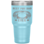 Retro Vintage Best Pug Dad Ever Father's Day Tumbler Tumblers dad, family- Nichefamily.com