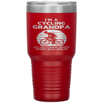 I'm A Cycling Grandpa Funny Grandpa Cyclist Gift Tumbler Tumblers dad, family- Nichefamily.com