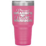 Proud Grandpa Of A Heart Warrior CHD Awareness Gift Tumbler Tumblers dad, family- Nichefamily.com