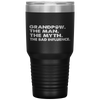 GrandPaw the man the myth te influence gift grandpa Tumbler Tumblers dad, family- Nichefamily.com