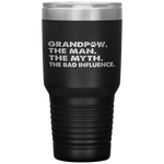 GrandPaw the man the myth te influence gift grandpa Tumbler Tumblers dad, family- Nichefamily.com