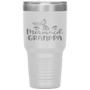 Mermaid Grandpa Funny Grandfather Family Matching Birthday Tumbler Tumblers dad, family- Nichefamily.com