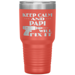 Keep Calm Papi Will Fix It Gift For Dad Grandpa Tumbler Tumblers dad, family- Nichefamily.com