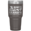 Boots Or Bows Grandpa Gender Reveal Baby Shower Announcement Tumbler Tumblers dad, family- Nichefamily.com