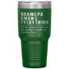 Grandpa Know Everything - Grandpa Gift Tumbler Tumblers dad, family- Nichefamily.com