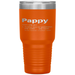 Pappy Gifts Grandpa Fathers Day Definition Birthday Tumbler Tumblers dad, family- Nichefamily.com