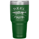 Father's Day Gifts Fishing Reel Cool Papa Dad FUNNY Tumbler Tumblers dad, family- Nichefamily.com