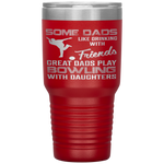 Great Dads play Bowling with Daughters Father's day Tumbler Tumblers dad, family- Nichefamily.com