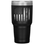 God Family Steelers Pro Us Flag Father's Day Dad Gift Tumbler Tumblers dad, family- Nichefamily.com