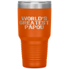 World's Greatest Papou Father's Day Gift Christmas Tumbler Tumblers dad, family- Nichefamily.com