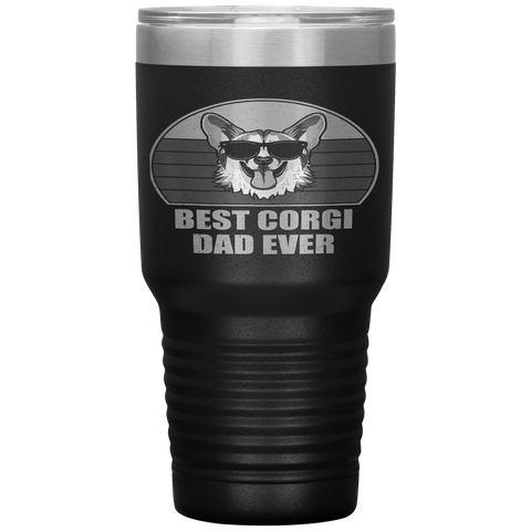 Vintage Best Corgi Dad Ever Dog Fathers Day Gifts Tumbler Tumblers dad, family- Nichefamily.com