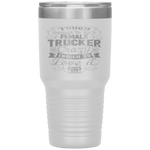 Father's Day Truck Driver Tough Enough Female Trucker Crazy Tumbler Tumblers dad, family- Nichefamily.com