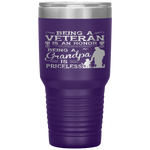 Veteran Grandpa Gift for Grandfather Tumbler Tumblers dad, family- Nichefamily.com